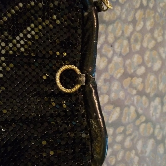 2/$25 Black Beaded Metal Vintage Evening Bag - Picture 5 of 7